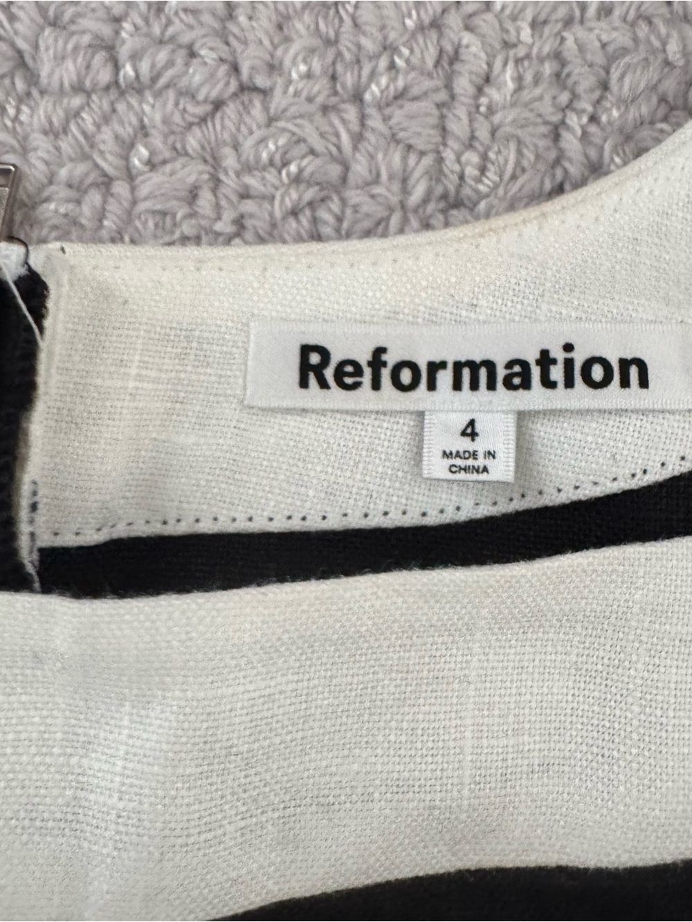 Reformation Robbie Linen Black & White Mini Skirt Set – Size 4 - Picture 8 of 11